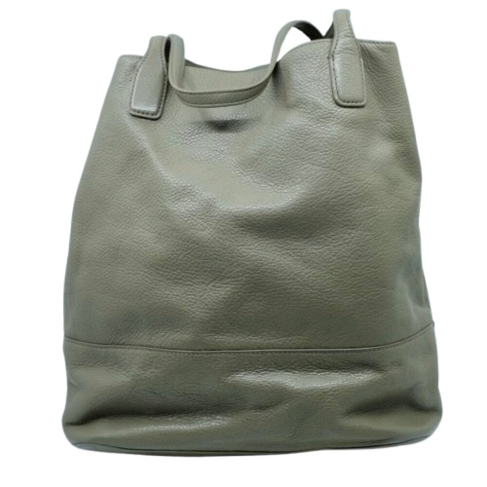 TORY BURCH~Michelle Tote~LARGE PEBBLED LEATHER CARRYALL BUCKET BAG - Picture 4 of 6